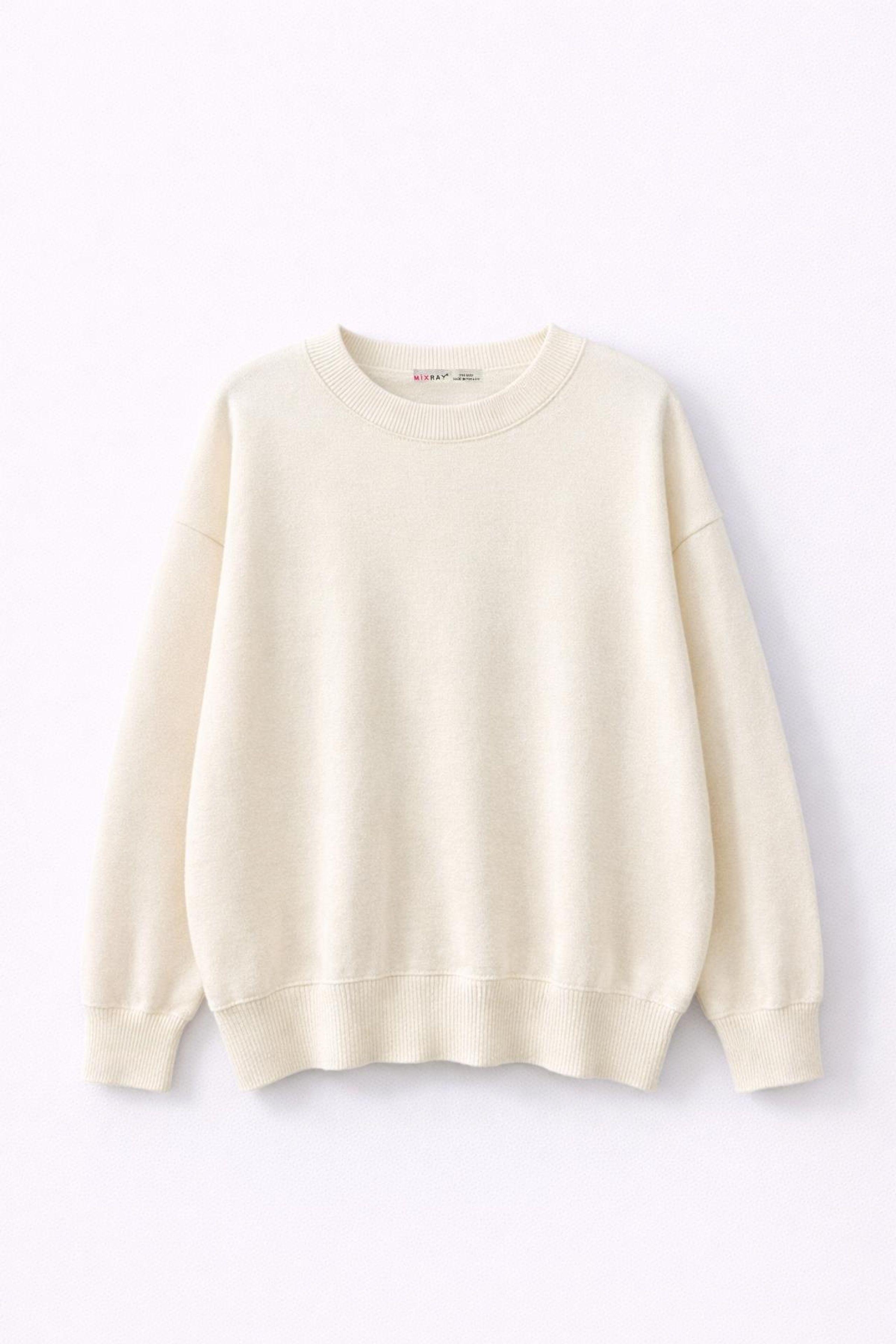 Oversized Geribbelde Gebreide Trui