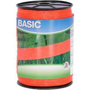 Kerbl Weidezaunband Basic 441527, Breite 20 mm, 300 m max. empfohlene Zaunlänge, orange, Rollenlänge 200 m
