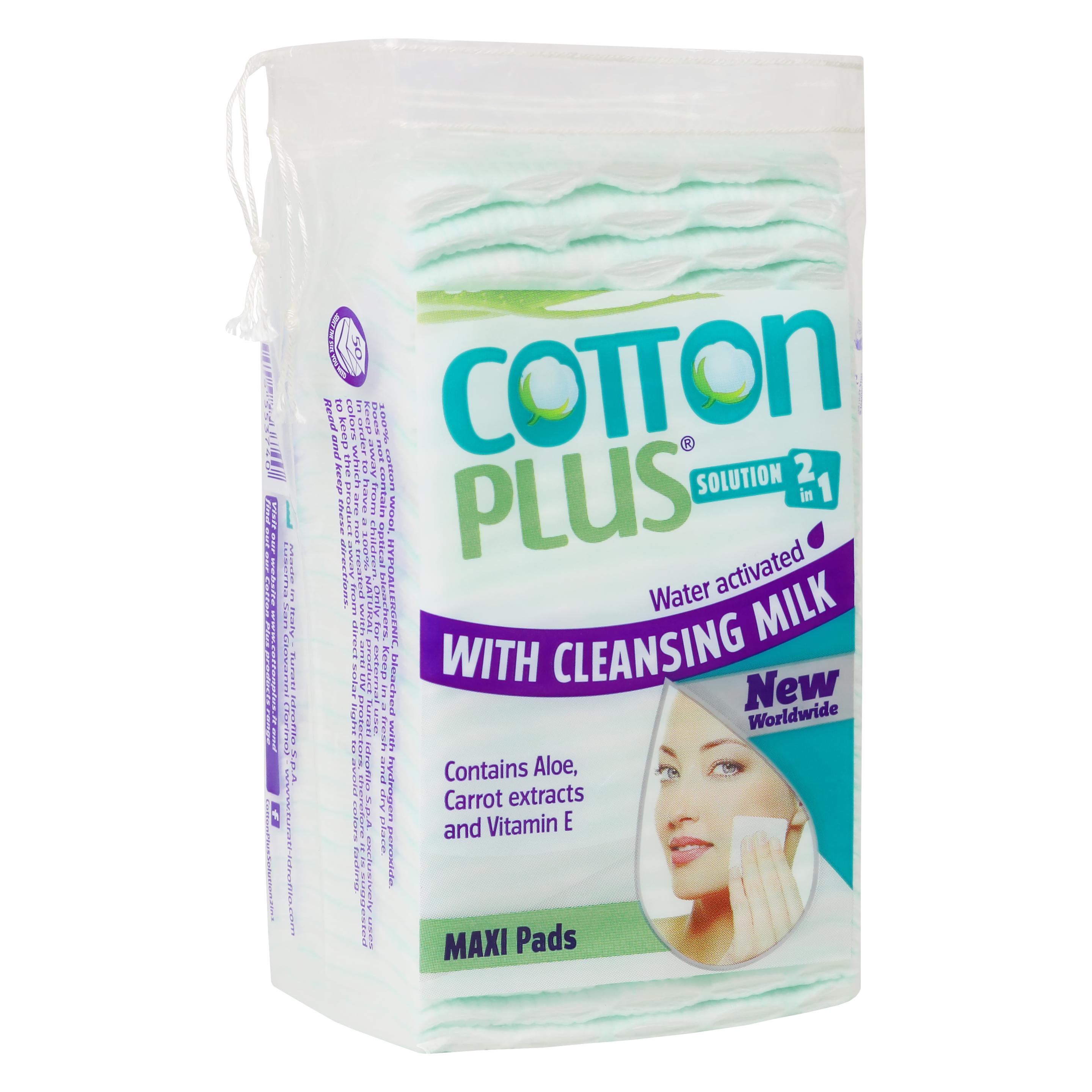 Cotton Plus Reinigungspads 2in1 mit integrierter Aloe Vera Reinigungsmilch (53487720)