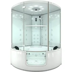 AcquaVapore Dampfdusche Whirlpool Dusche Duschkabine K60-WS-EH 140x140cm OHNE Zusatzoptionen