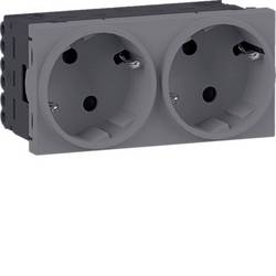 Hager Schutzkontakt-Steckdose Aluminium GS2032LAN 1 St.
