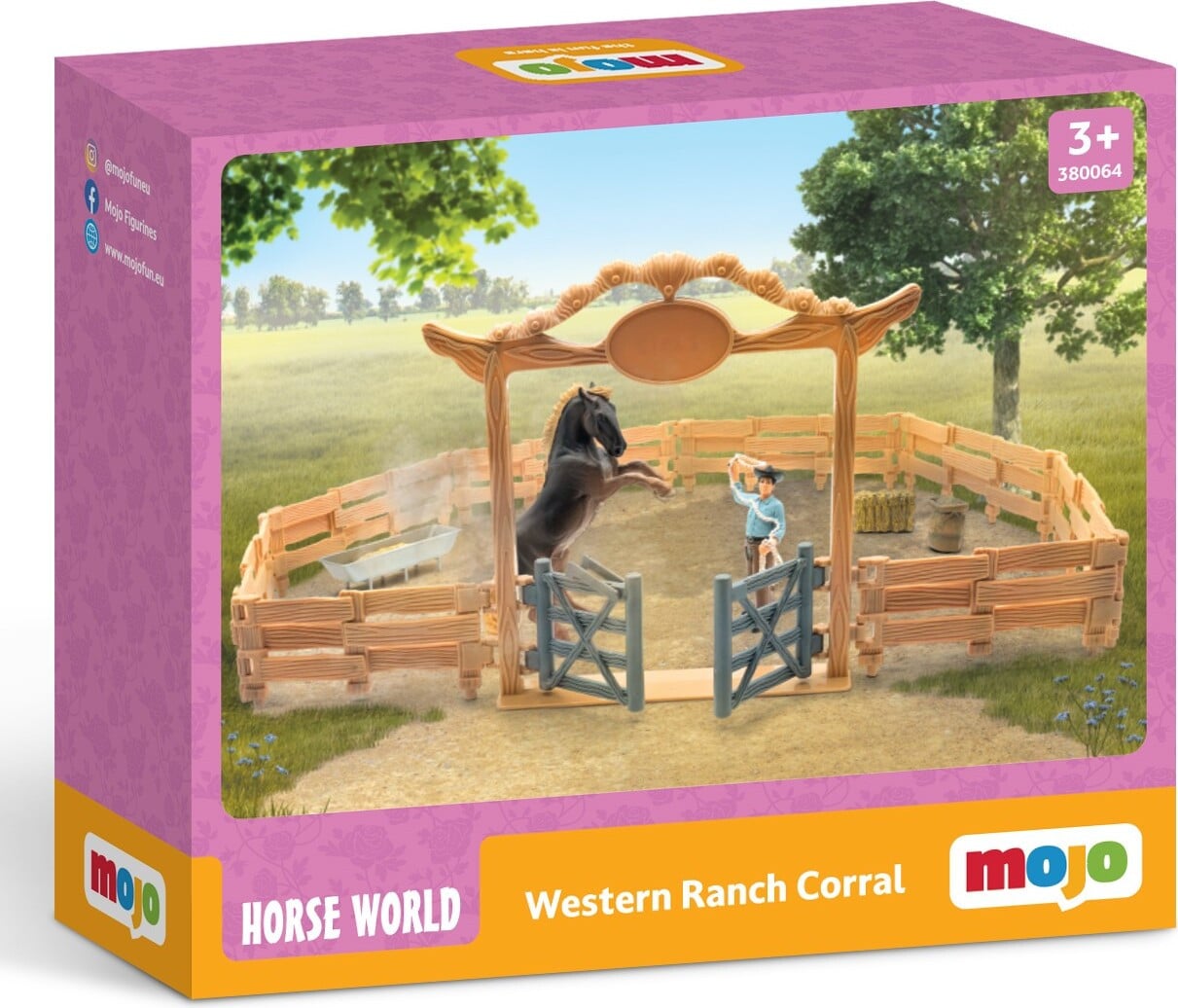 Mojö Fun Western Ranch Corral Horse World meerkleurig