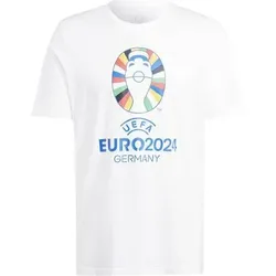 ADIDAS Herren Fanshirt Official Emblem, Größe S in Weiß Weiß