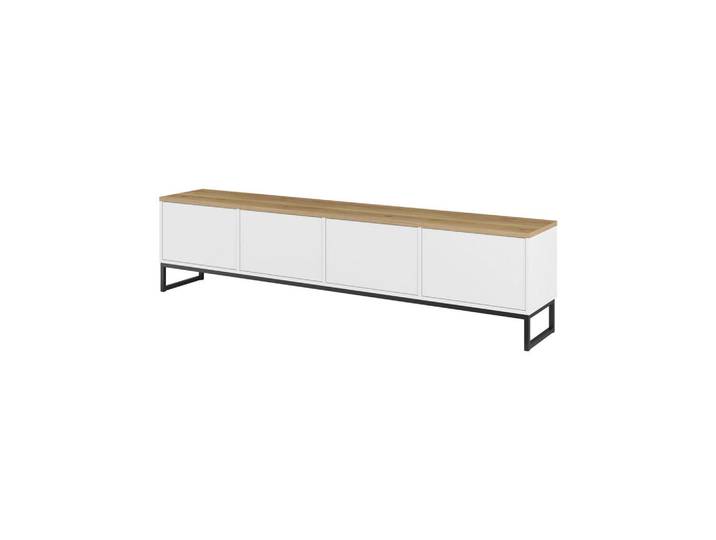 Mid.you Lowboard Alto, Weiß, Eiche, Metall, 208.5x50.9x36.5 cm, stehend, Wohnzimmer, Wohnwände, Lowboards, Lowboards stehend