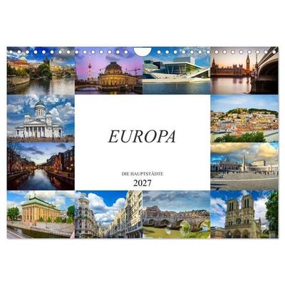 Europa Die Hauptstädte (Wandkalender 2027 DIN A4 quer), CALVENDO Monatskalender