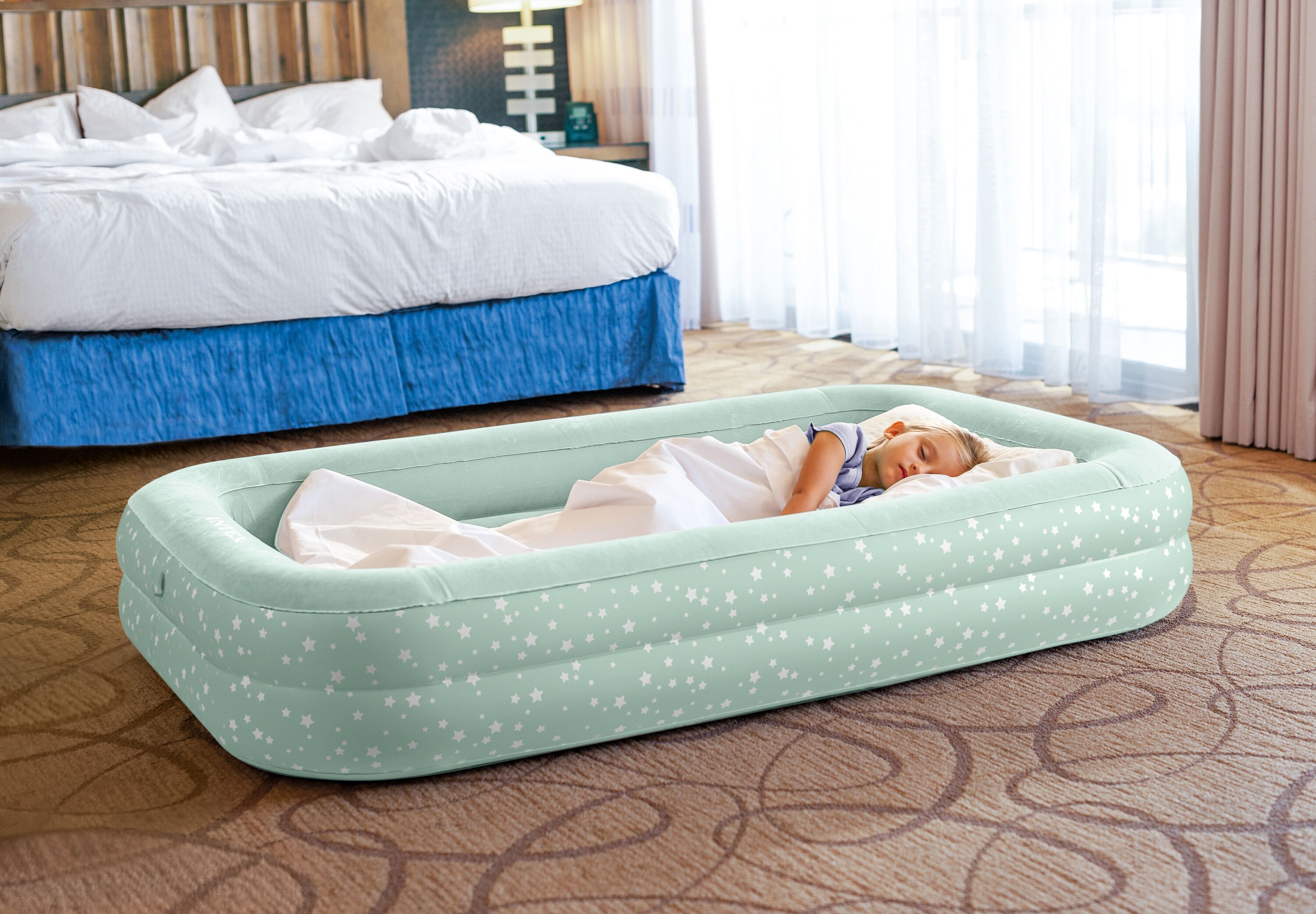Luftbett INTEX "KidzTravel", grün (mintgrün), Luftbetten, Kinder, Vinyl, Luftbett