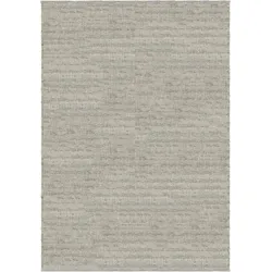 Paulig Teppiche Webteppich Beat Moda 70 x 140 cm Schurwolle Grau Hellgrau
