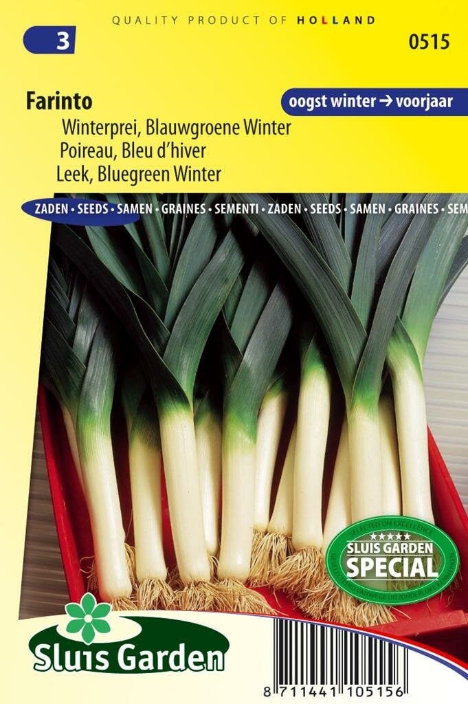 Sluis Garden Prei zaden Blauwgroene winter Farinto