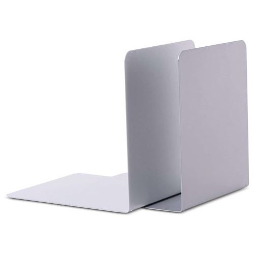 MAUL 2 Buchstützen silber 12,0 x 14,0 x 14,0 cm