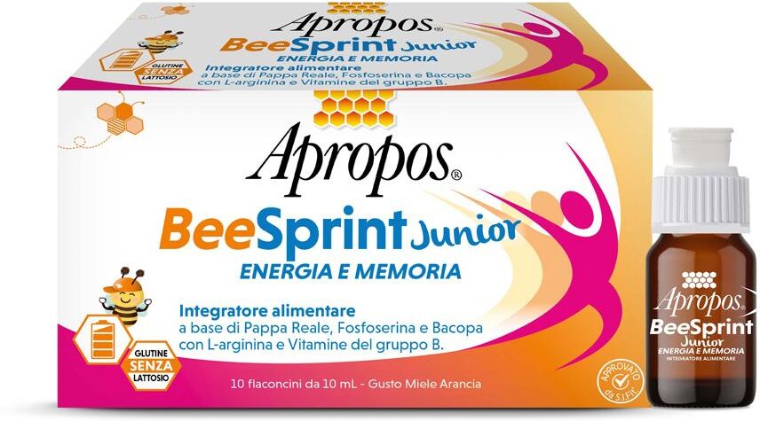 DESA PHARMA Srl Apropos, Bee Sprint Junior Energia e Memoria, 10 Flaconcini