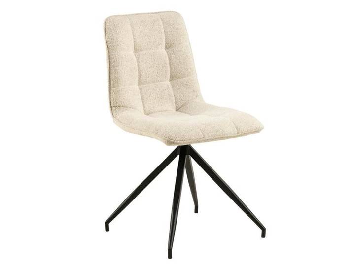 Smuk Bouclette Chaise de Salle à Manger Montana Crème