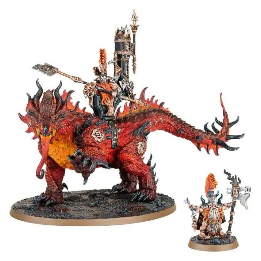 Games Workshop Warhammer AoS - Fyreslayers Runefather on Magmadroth (Kunststoff) (99120205047 / 99120205017)