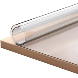 Björn&Schiller Tischdecke transparent 2mm, PVC-Folie für Tisch 90x160 cm, langlebige Schutzfolie für Esstisch, Schreibtisch & Glastisch