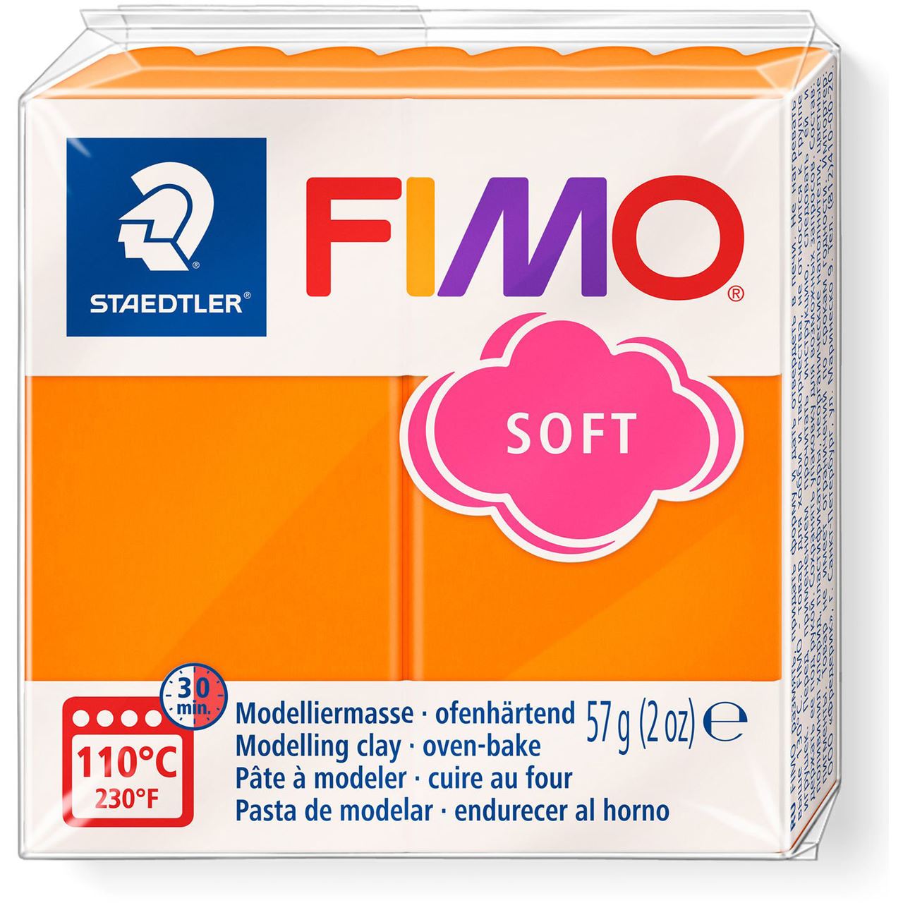 FIMO SOFT Modelliermasse, ofenhärtend, mandarine, 57 g