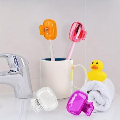 Everyday Crate Portable Toothbrush Cap Set Hygienic Travel Cover Case For Clean Storage Portable Toothbrush Cap Set Hygienic Travel Cover Case For Clean Storage