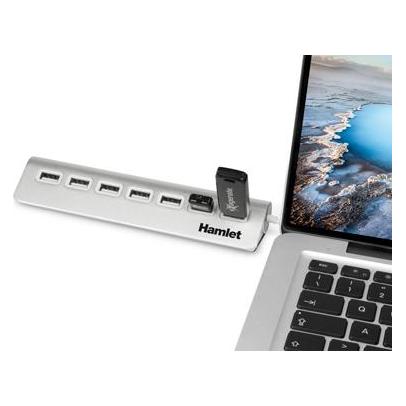 Hamlet 7 port usb 2.0 hub 480Mbps (7 Ports) (XHUB7020AL)