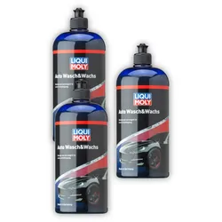 3x Pflegemittel LIQUI MOLY 1542 Auto Wasch&Wachs Lackpolitur 1 Liter Lack