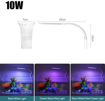 Uplift Essentials Super Slim LED Aquarium Light With Clip On Design eu Plug x5w cf