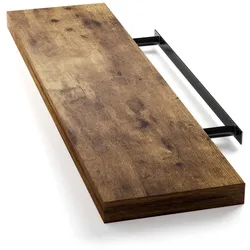 Casaria Casaria Wandregal Schweberegal 90cm Eiche dunkel + Halterung