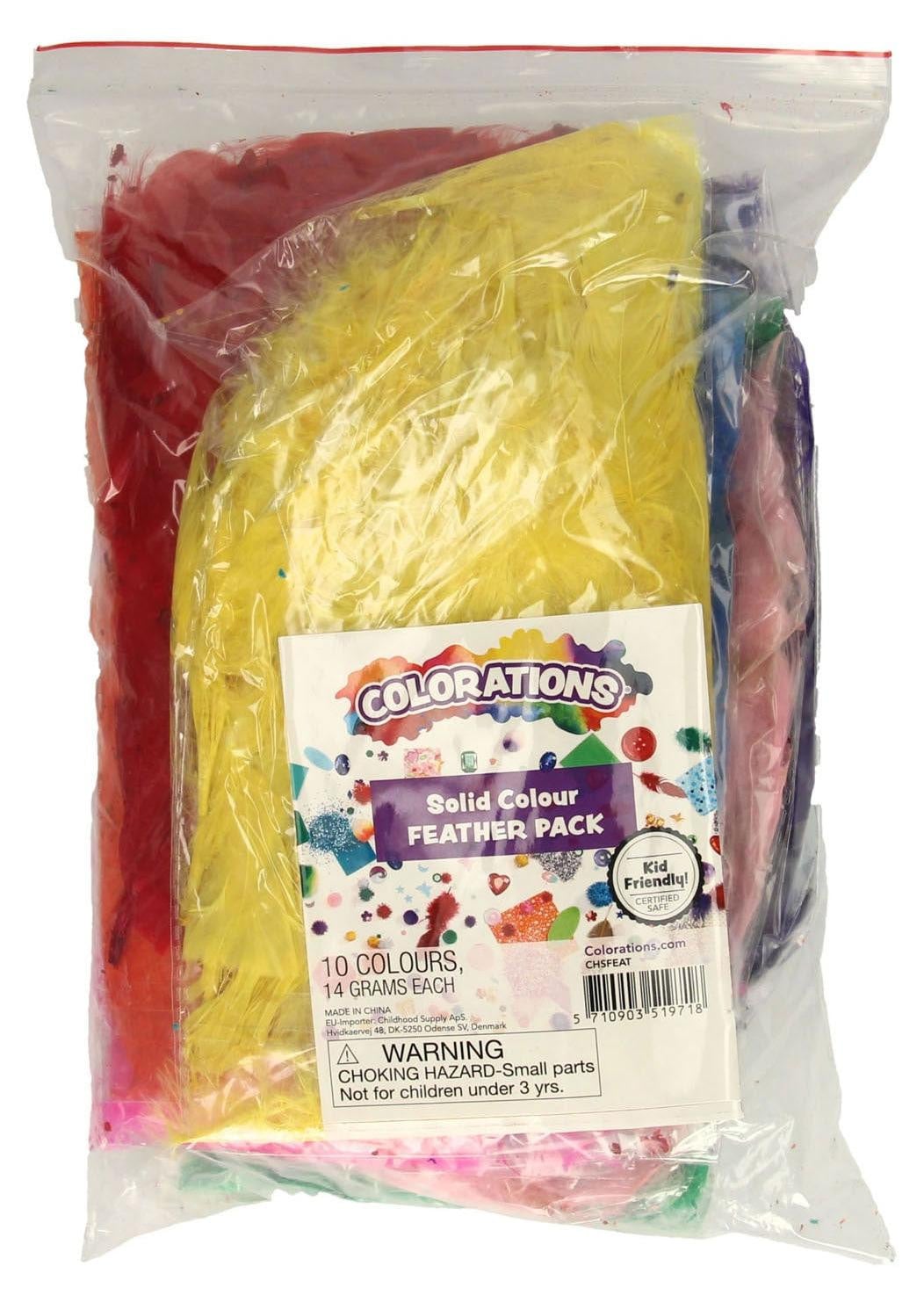 Colorations kleurrijke veren knutselset multi