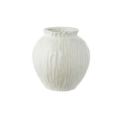 HOME STORY Vase   ¦ creme ¦ Steinzeug ¦ Maße (cm): B: 20,5 H: 21,5