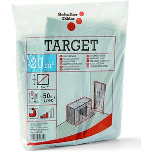 Schuller Abdeckfolie Target 45810, transparente PE-Folie, 50 my, 4 x 5 m
