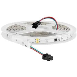 LogiLink, LED Streifen, Wi-Fi Smart RGB-LED-Band, selbstklebend, Tuya kompatibel, 5 m (RGB, 500 cm, Indoor)