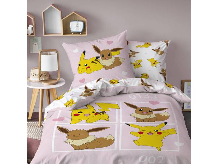 Parure de lit Pokémon Évoli® coton - Blancheporte