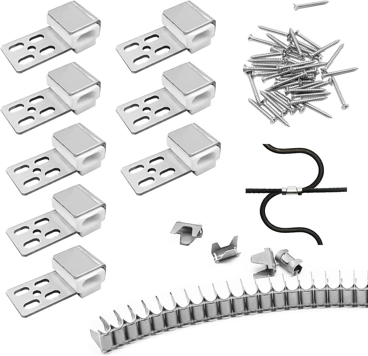 8-delige spring repair kit vervangingsonderdelen voor meubels met metalen clips