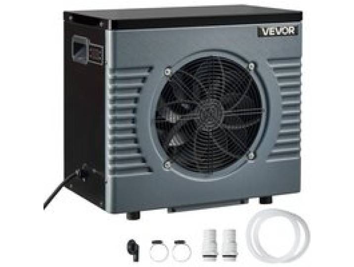 VEVOR Pool Wärmepumpe 4920 W, Elektrische Poolheizung für Aufstellpools bis 18 m³, max. COP 5,29, Geräuscharm, FI-Schutzschalter, Heiztemperatur 15–40 °C, Heiz- & Kühlmodus, Wärmetauscher