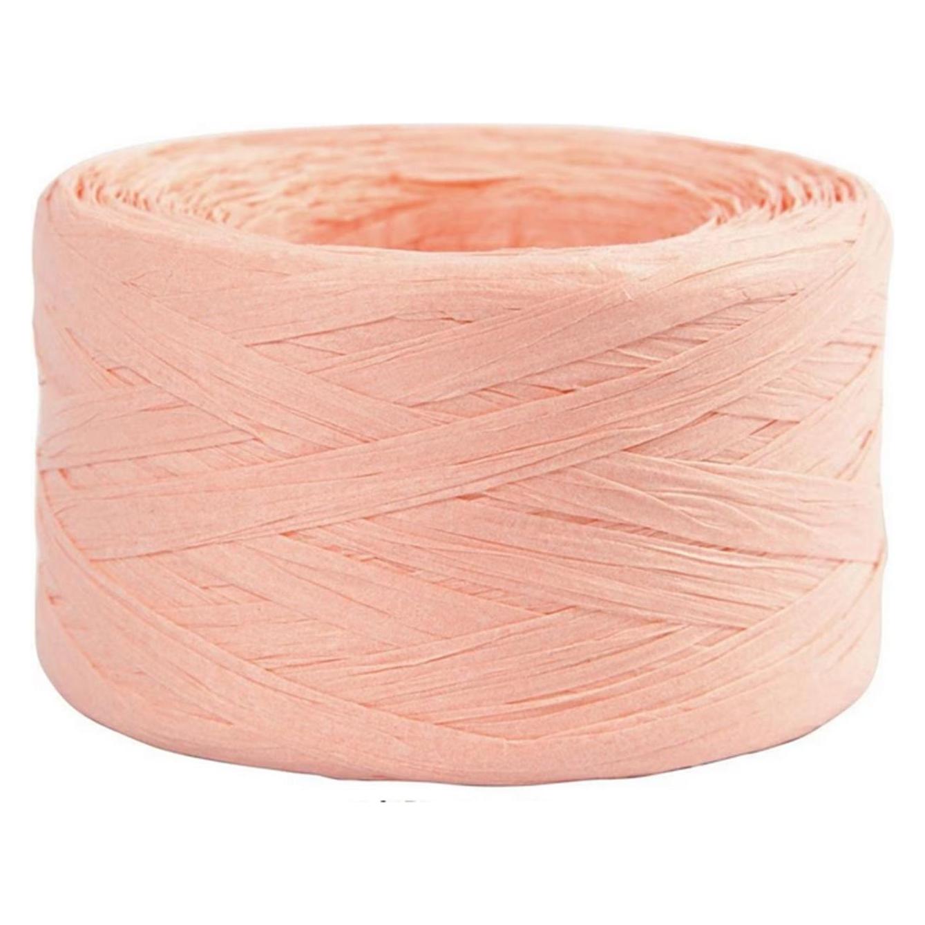 Creativ Company Papierband Raffiabast 8 mm x 100 m, Hellrosa (503296)