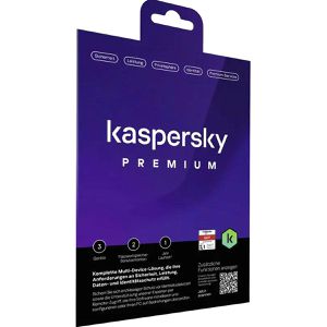 Kaspersky Antivirenprogramm Premium, 3 Geräte, 1 Jahreslizenz, 7 Anwendungsbereiche