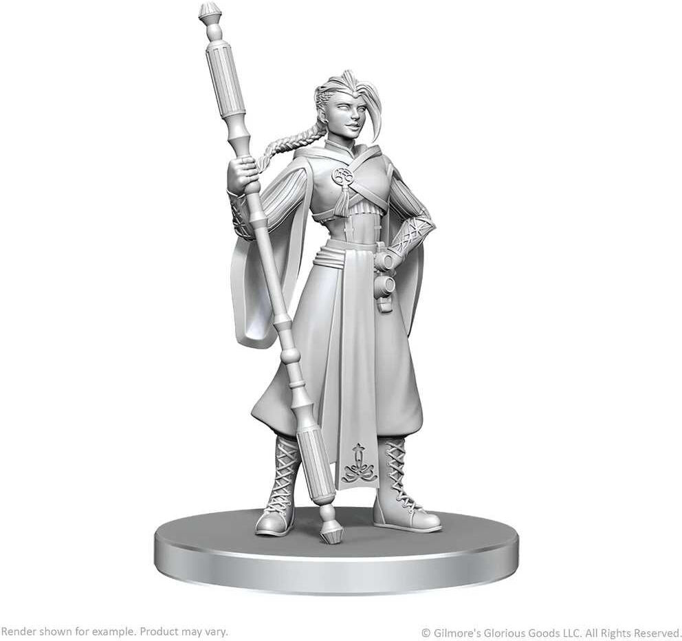 Wiz Kids LLC Critical Role Unpainted Miniatures: Beauregard Lionett and Caleb Widogast, Unpainted, Primed, Ready to Paint