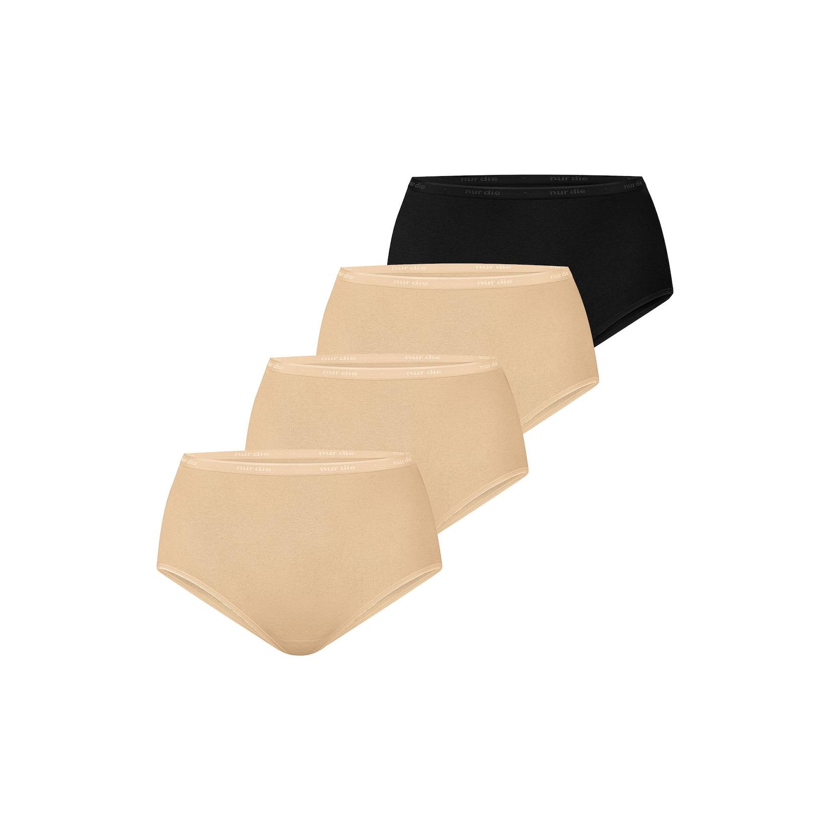 NUR DIE Damen Taillenslip Bio-Baumwolle GOTS-zertifiziert 4er Pack