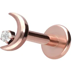 Titan Labret mit Innengewinde MOND + KRISTALL