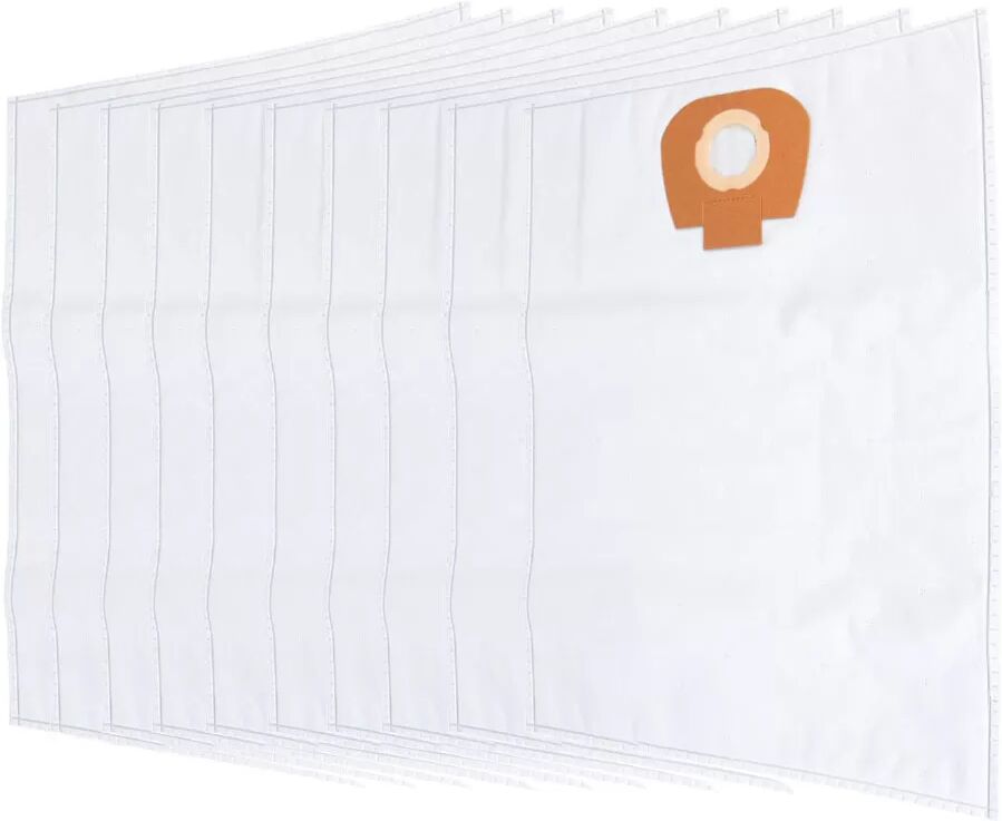 INF 10er-Pack Weiße Staubbeutel aus Vliesstoff, kompatibel mit MIRKA, Nilfisk und Makita Staubsaugern