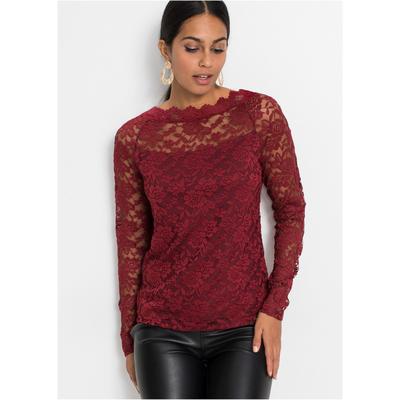 bonprix Slim fit Passform, mit Spitzen-Details, unifarben