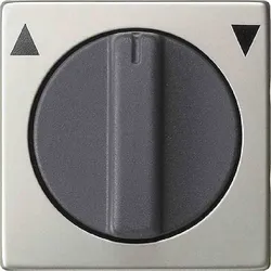 Gira System 55 Knebel, Symbol Jalousie, edelstahl, Symbol Pfeile, 0666600