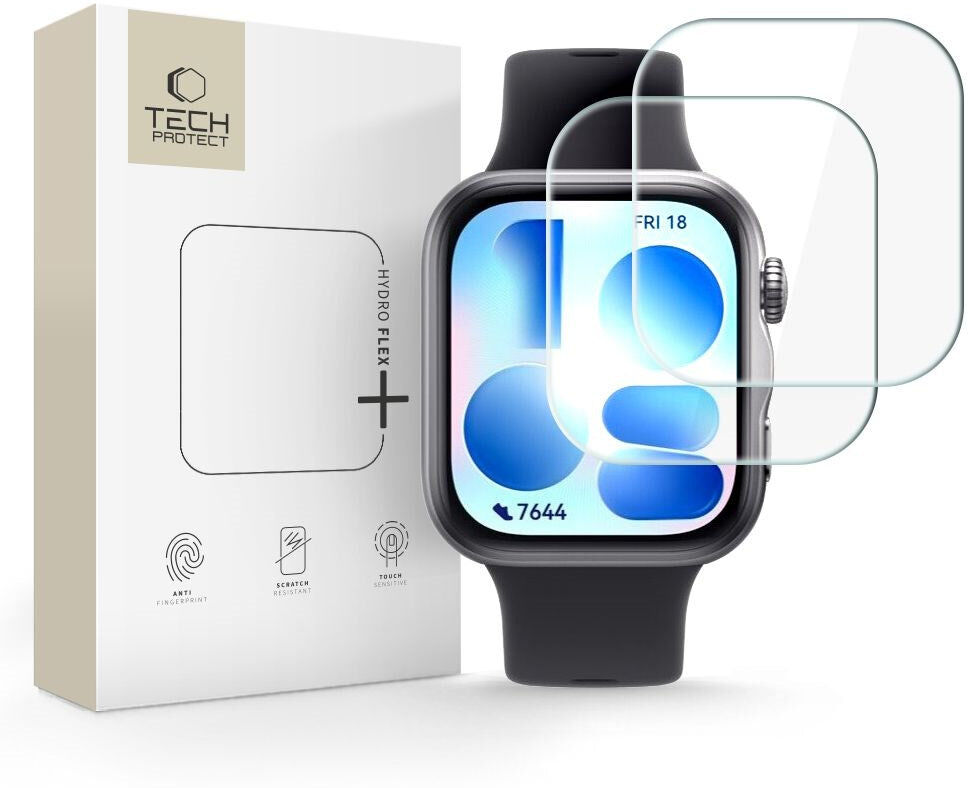 Huawei Watch Fit 5 Tech-Protect Hydro Flex+ Beskyttelsesglas - 2 stk. - Gennemsigtig