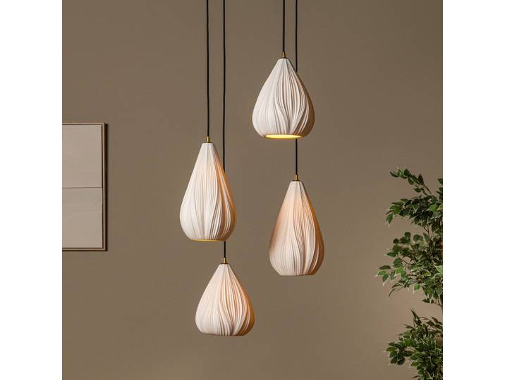 Lucide Hängelampe Cinzia, dimmbar, weiß / opal, für Wohn- / Esszimmer, Keramik, Modern, Pendelleuchte