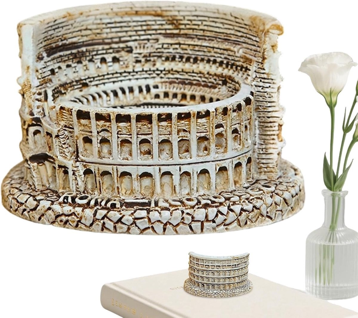 Miniatuur Figuurtjes Romeinse Architectuur Interieur Decoratie B/D/H: 14 x 10 x 10 cm