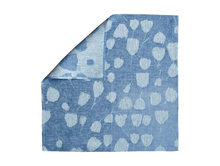 Fine Little Day Torchon Bouquet 58x58 cm Bleu-offwhite