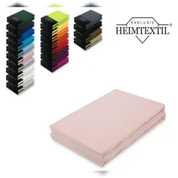EXKLUSIV HEIMTEXTIL Doppelpack Jersey Spannbettlaken Premium Rosa 200 x 220 cm