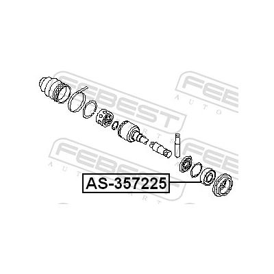 FEBEST Lager, Antriebswelle AS-357225 für GEELY SSANGYONG MINI NISSAN CHERY