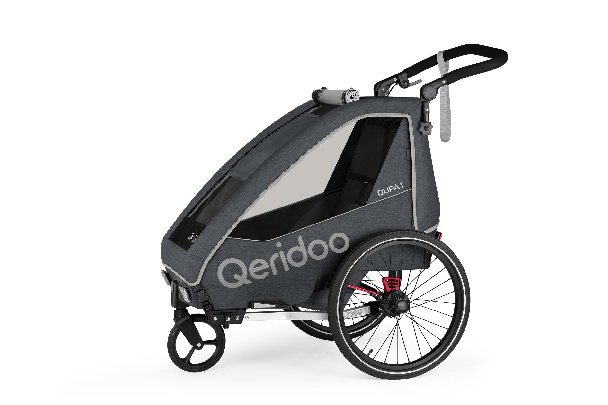 Qeridoo Fahrradanhänger Qupa 1 Modell Grey