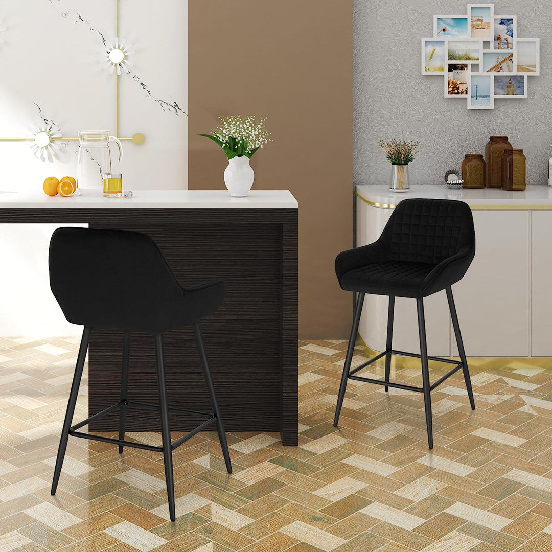 George Oliver Chisato Yes Bar Stool with Steel Frame Black 4