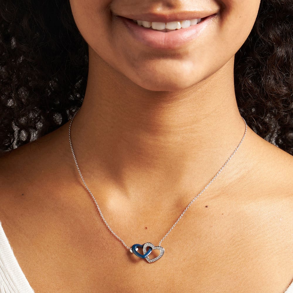 Collier Bleue Joaillerie En Céramique Bleue Et Oxyde Femme
