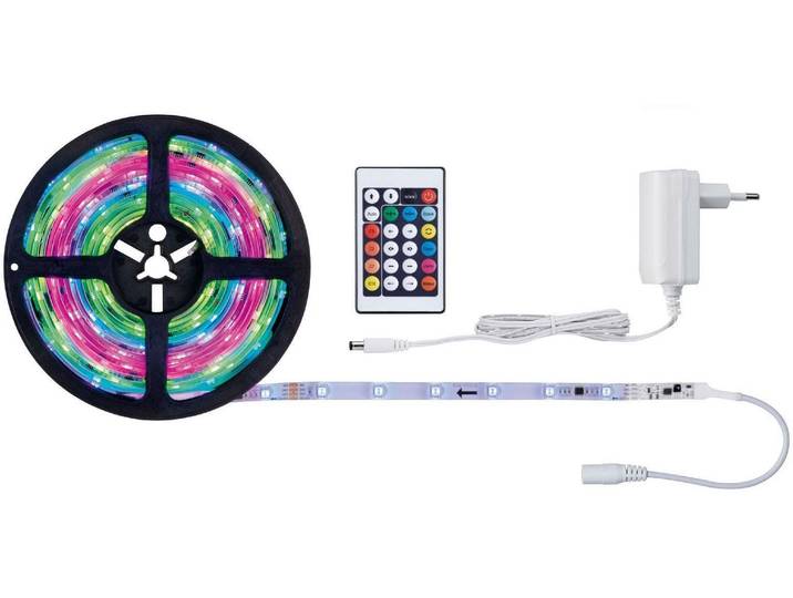 PAULMANN LED-Streifen SimpLED Motion Set 5m 10W RGB beschichtet , weiß, Gesamtlänge 6,2m, Lichterketten, LED-Streifen