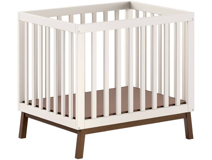 Laufgitter VIPACK Sezane, Spiel- und Kuschelfläche 75 x 95 cm, 3-fach höhenverstellbar , weiss (mdf clay lackiert, kiefer nussbaum), Laufställe, Laufgitter, Farbe Clay Absatz Nussbaumfarbig oder Kiefer massiv nussbaumfarbig