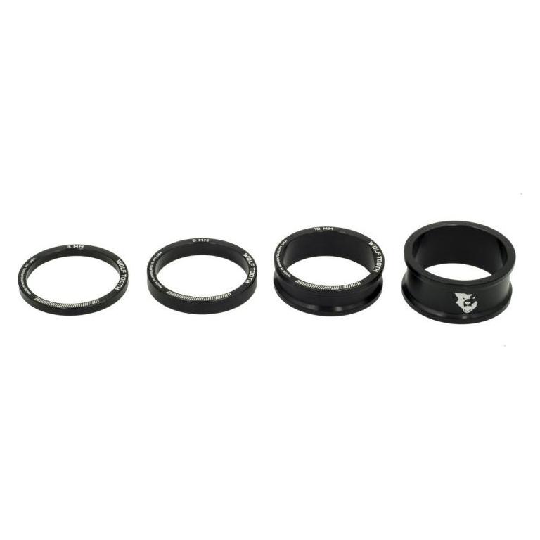 Wolf Tooth Precision Headset Steuersatz Spacer Kit (SPACER-BLK-KIT1)